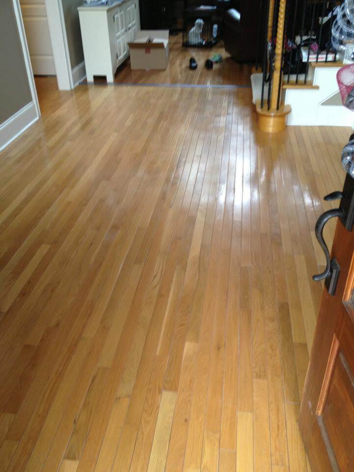 a lightly scratched wood floor showing little signs of damage