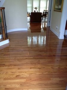 an after shot of one of our hardwood floor refinishing projects in the pikesville area