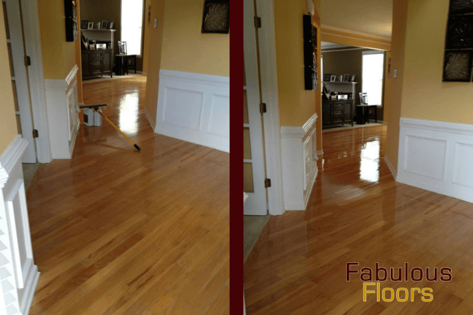before and after hardwood floor resurfacing in towson, md