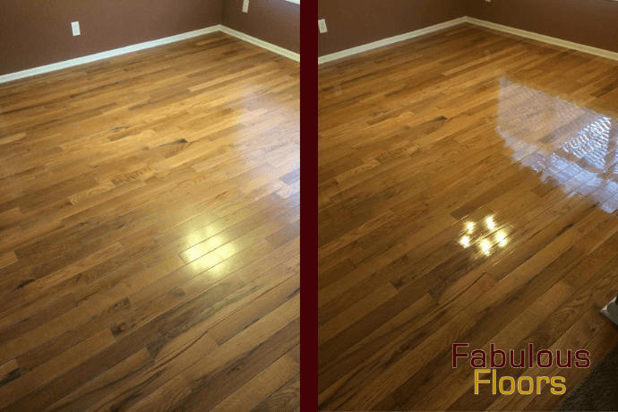 Before and After Hardwood Floor Refinishing in Yorktown MD