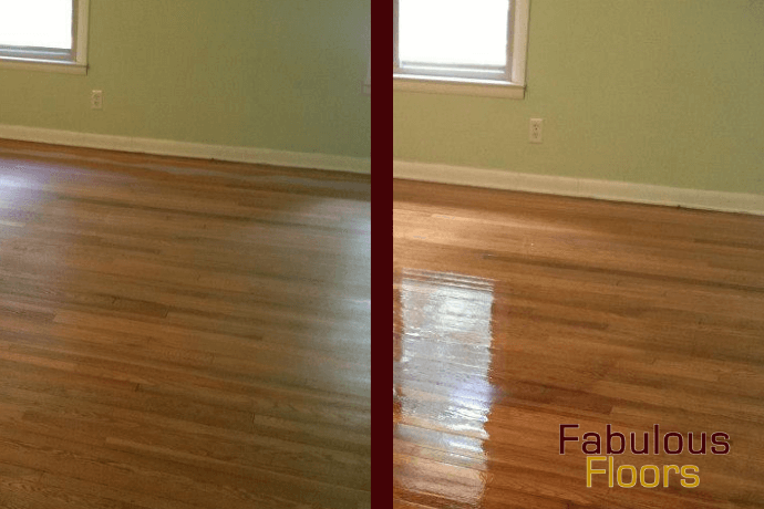 before and after hardwood floor refinishing in elicott city md