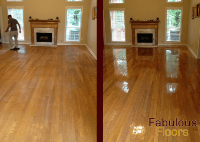 before and after wood floor cleaning baltimore