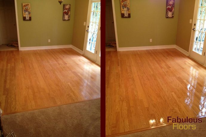 before and after hardwood floor resurfacing in odenton, md