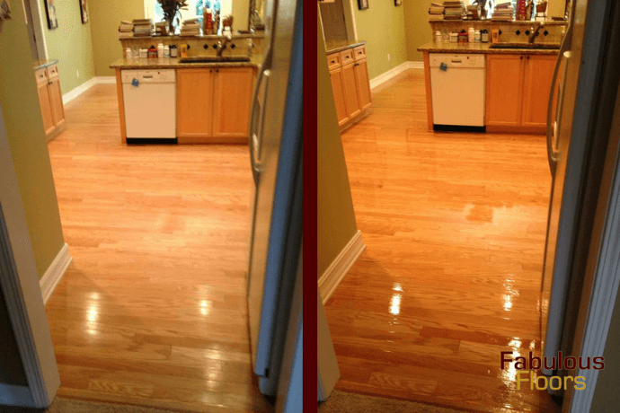 before and after hardwood floor resurfacing in mays chapel, md